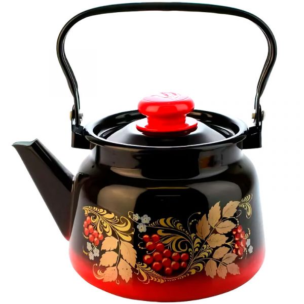 Kettle 2,3l decor red-black with loop C2714.8